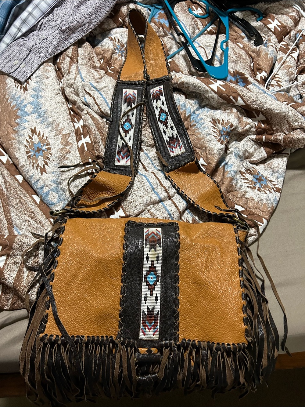 Southwest style beaded purse
